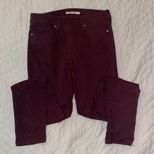Levi's Women's Skinny Jeans - Dark Burgundy